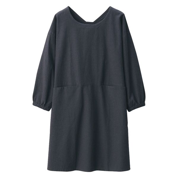 タグなし新品未使用　Roberta G 割烹着 無印良品 着脱しやすい 割烹着 フリーサイズ ダークグレー 良品
