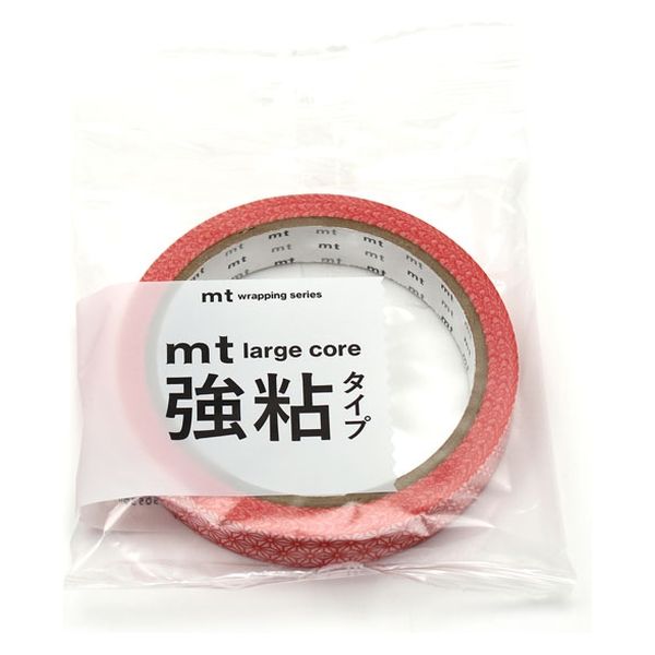 カモ井加工紙 カモ井 mt large core 麻の葉・朱赤 強粘着 MT01L075 1個（直送品）