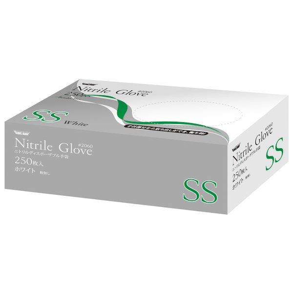 ニトリルグローブ＊ホワイト＊SS ニトリルグローブホワイトパウダー付SS/S/M/L|旭創業Webカタログ