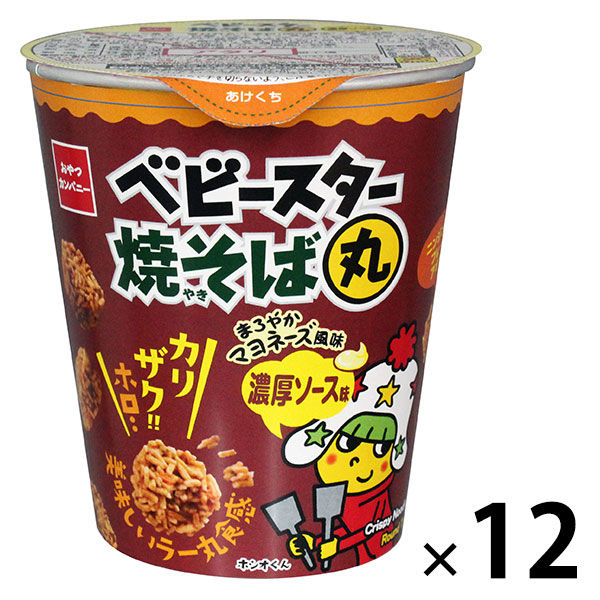 ベビースター 焼そば丸濃厚ソース味 59g 1セット（1個×12