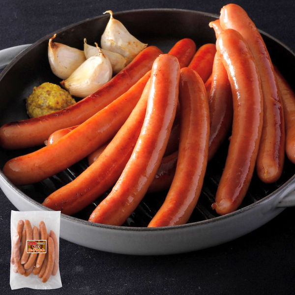 スターゼン 天然羊腸使用 あらびきロングウインナー 6kg 087-6 1セット(500g×12袋)（直送品）