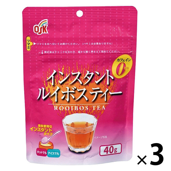 OSK インスタント ルイボスティー 1セット（1袋（40g）×3）カフェインゼロ