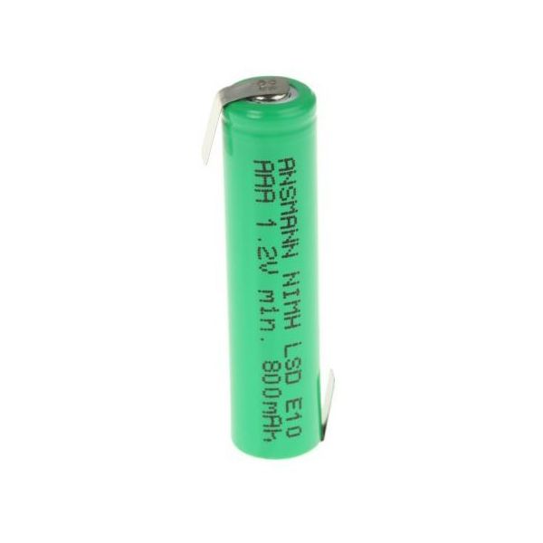 ANSMANN 充電式単四電池 ニッケル水素電池 1.2V 800mAh 2311-3003 1個 63-5091-59（直送品）