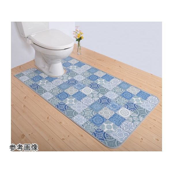 アズワン 拭けるマットシリーズ アンティグロ トイレマット ブルー 800×1150mm 65-1700-46 1枚（直送品）