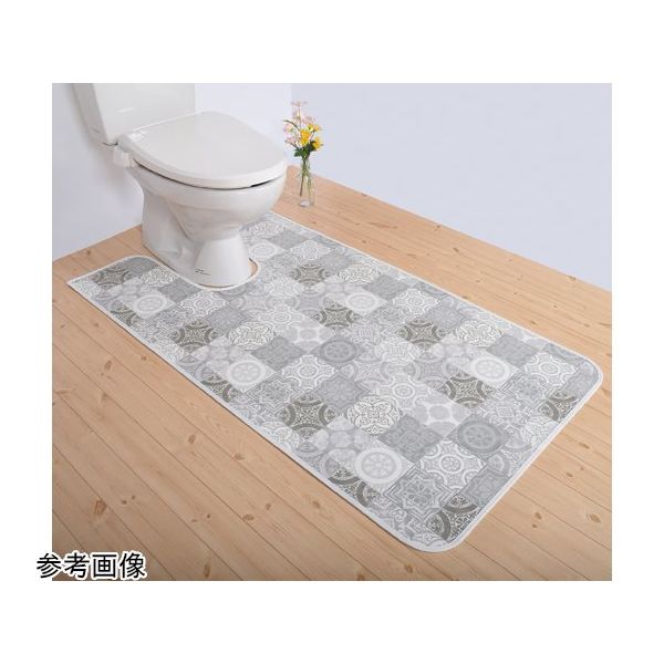 アズワン 拭けるマットシリーズ アンティグロ トイレマット グレー 800×1300mm 65-1700-33 1枚（直送品）