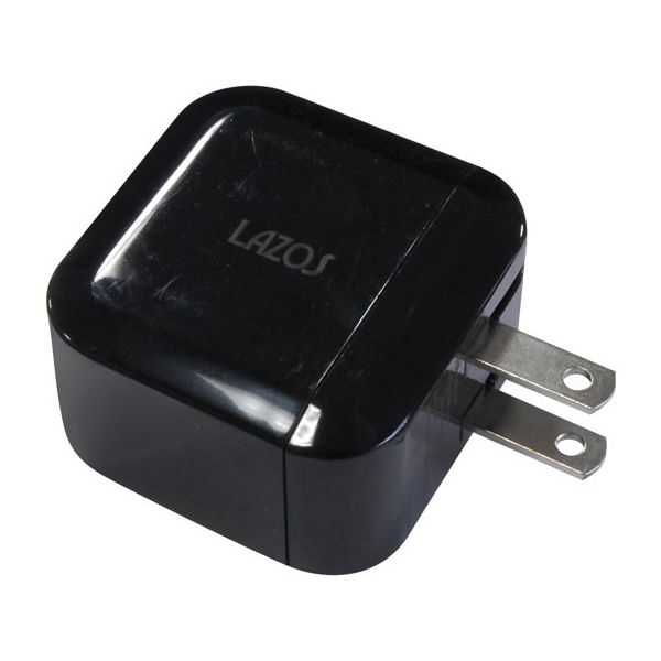 リーダーメディアテクノ AC充電器 2口 2.4A USBーA×2 ブラック 1ケース(50個入) L-AC2.4-B 1ケース(50個)（直送品）