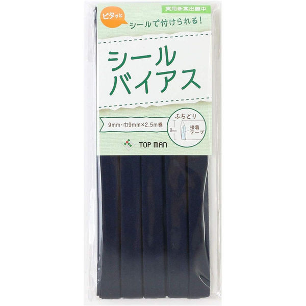 地球商事(株)大阪営業所 トップマン工業株式会社 シールバイアス 9mm巾 ネイビー TM012-23 1セット(5枚入)（直送品）