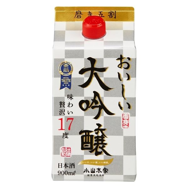 小山本家酒造 おいしい大吟醸 パック 17度 900ml 1本 日本酒