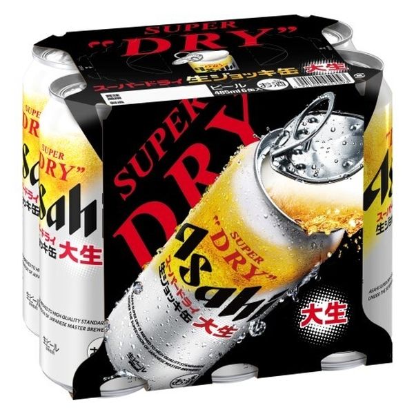 アサヒビール アサヒスーパーDRY生ジョッキ缶大生缶485mlx6x4 4901004059093 1セット(4本)（直送品） - アスクル