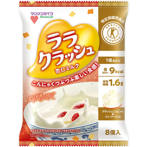 マンナンライフ 蒟蒻畑ララクラッシュ 杏仁ミルク 24g×8個×3袋