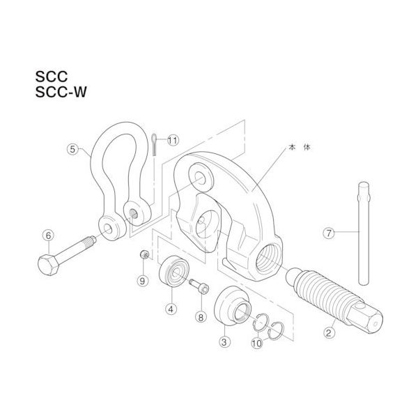 スーパーツール スーパー スクリューカムクランプ(SCC)用カム SCCT0.5 1個 855-0735（直送品）