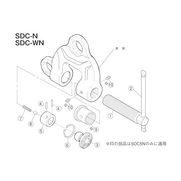 スーパーツール スーパー スクリユーカムクランプ カム SDT2N 1セット 855-0754（直送品）