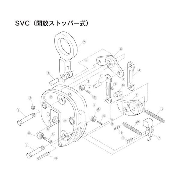スーパーツール スーパー 立吊クランプ(SVC)用パッドセット SVP0.5 1セット 855-0650（直送品）
