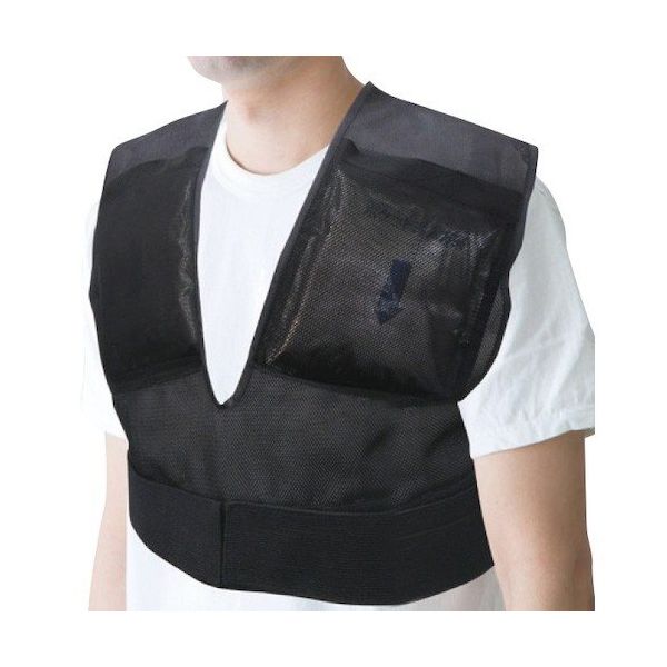 ブレイン ショート丈メッシュベスト(保冷剤4個付) BR-586 1式 611-5035（直送品）