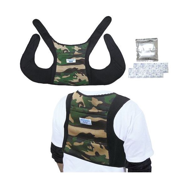 ブレイン アイスバック(R)W(保冷剤付) 迷彩 BR-556-CA 1式 611-5002（直送品）