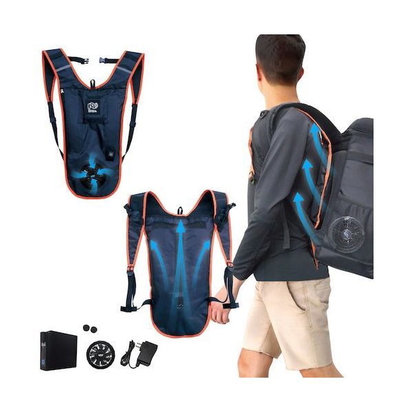 ブレイン 電動ファン付 電動ファン付リュック・審判用ファンパッド(ファン1個、バッテリー、充電器付き) BR-688 1式 651-3157（直送品）