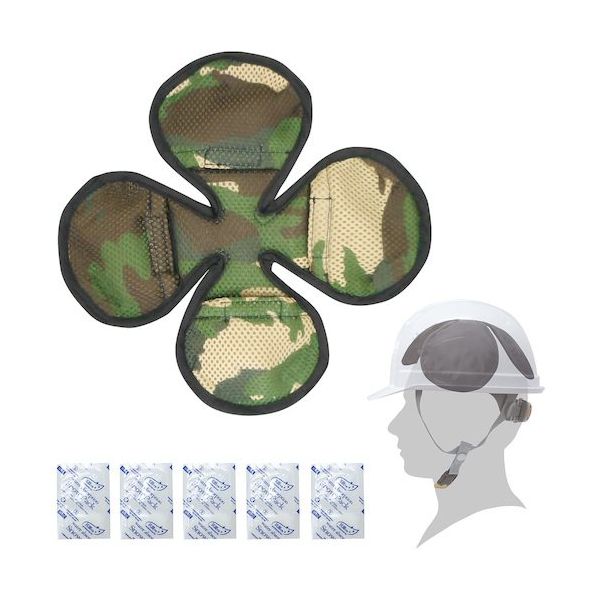 ブレイン あたま爽快パッド クローバー 迷彩(保冷剤5個付) BR-562-CA 1個 611-5013（直送品）