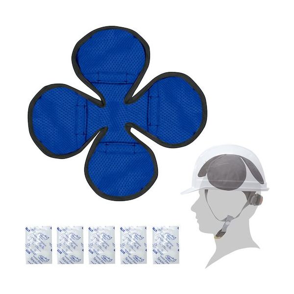 ブレイン あたま爽快パッド クローバー ブルー(保冷剤5個付) BR-562-BL 1個 611-5019（直送品）