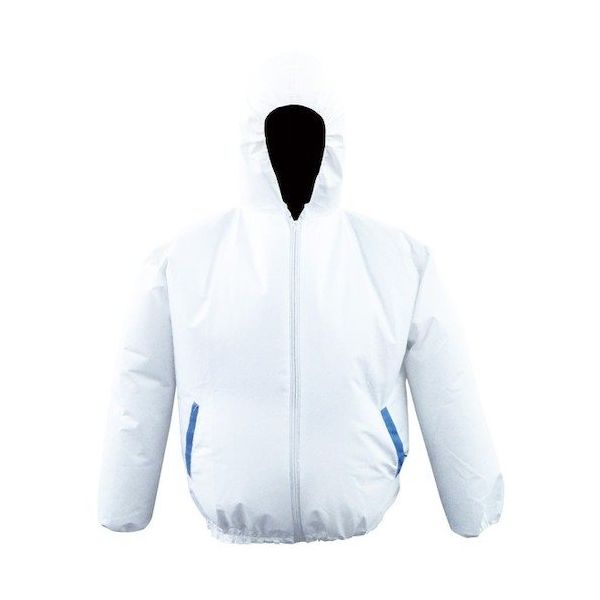 ブレイン 空調ジャンパー 不織布使い切りタイプ ホワイト LLサイズ 服のみ 1式(10着入) BR-577SF-LL 1式（直送品）