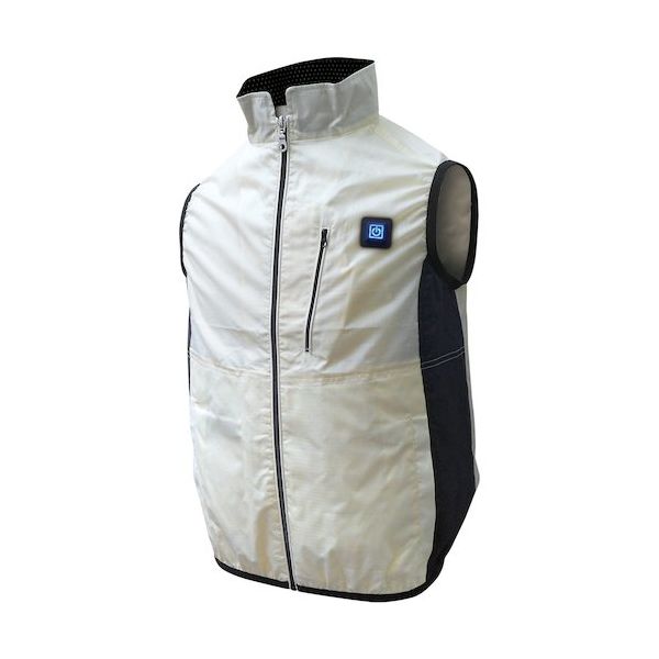 7.4V胸スイッチ式空調ベストR(フルハーネス対応)服のみ ホワイト LLーXLサイズ MESH-BR-060-1-LLXL-WH 1着（直送品）