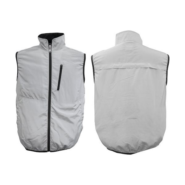 7.4V胸スイッチ無し空調ベストR(車フォークリフト用フルハーネス対応)服のみ シルバー 4Lサイズ MESH-BR-018-1-4L-SL（直送品）