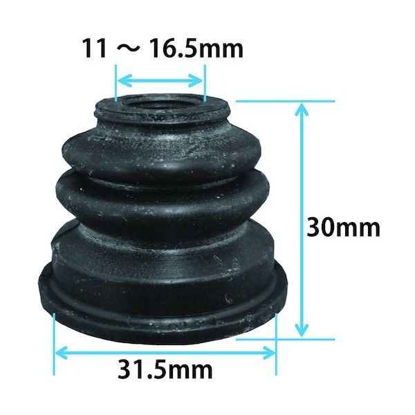 JTC 汎用ボールジョイントブーツ 2個入り JTCDB012A 1袋(2個) 508-1561（直送品）