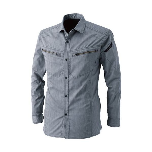 TS DESIGN LIGHT TECロングスリーブシャツ LL ネイビー 5305 45 1着 584-1667（直送品）