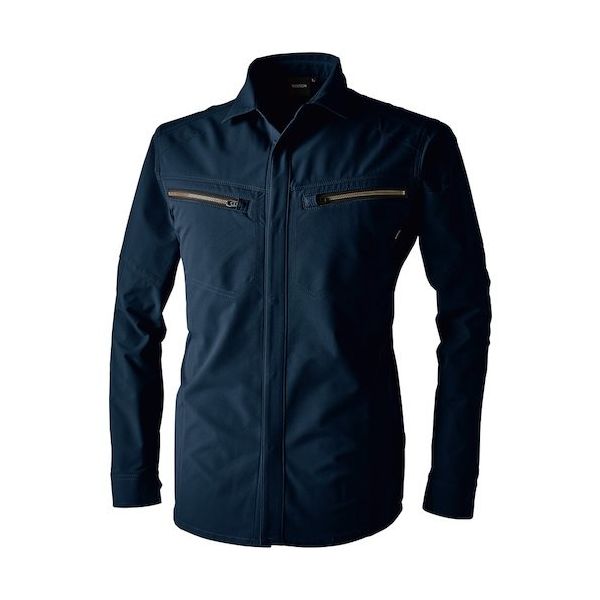 TS DESIGN TSエコダブルライトクロスロングスリーブシャツ 6L ネイビー 5605 45 1着 584-0178（直送品）