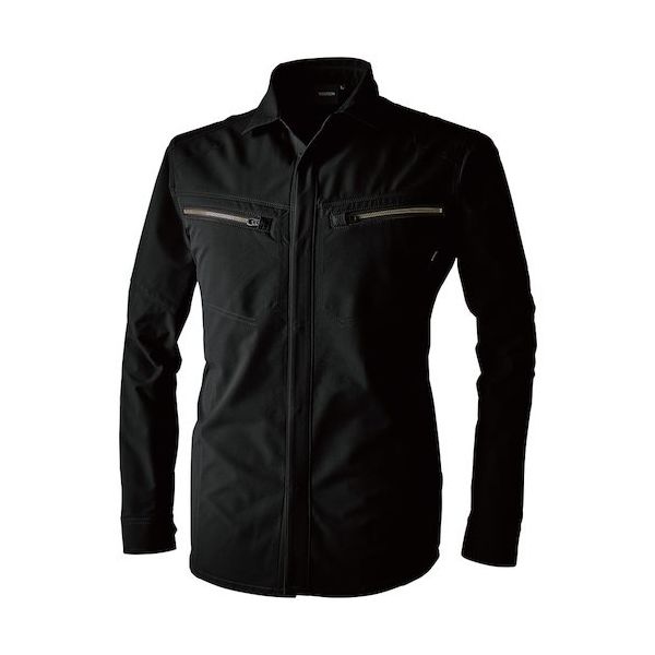 TS DESIGN TSエコダブルライトクロスロングスリーブシャツ 6L ブラック 5605 95 1着 584-1748（直送品）