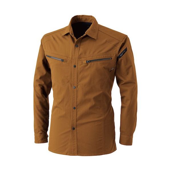 TS DESIGN LIGHT TECロングスリーブシャツ L キャメル 5305 65 1着 584-0173（直送品）