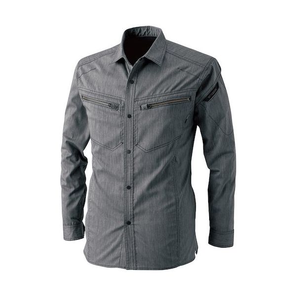 TS DESIGN LIGHT TECロングスリーブシャツ 3L ブラック 5305 95 1着 584-1705（直送品）