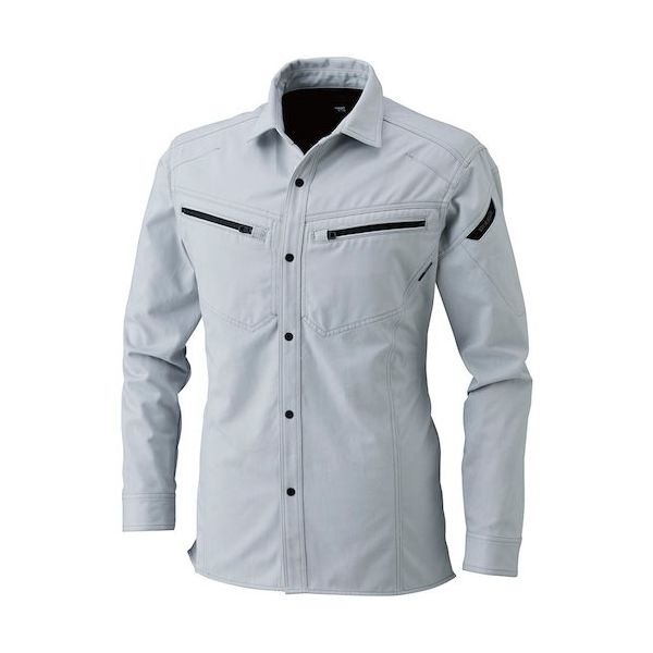 TS DESIGN 長袖シャツ S シルバーグレー 5115 25 1着 584-0148（直送品）