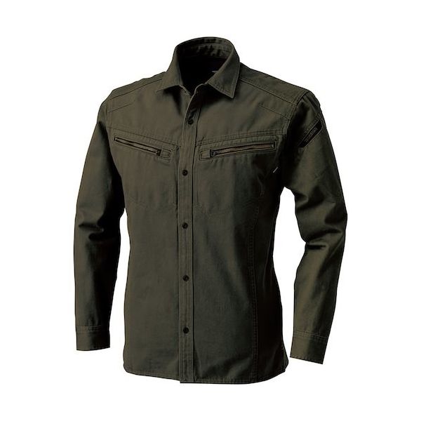 TS DESIGN 長袖シャツ 5L カーキグリーン 5115 55 1着 584-1725（直送品）