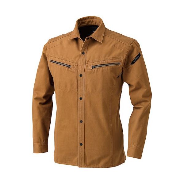 TS DESIGN 長袖シャツ L キャメル 5115 65 1着 584-0107（直送品）