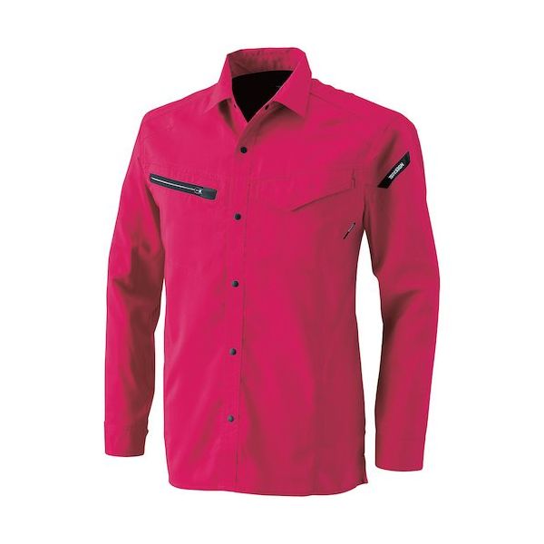 TS DESIGN AIR ACTIVEロングスリーブシャツ L ワイン 8105 75 1着 584-0145（直送品）