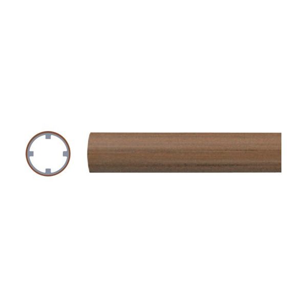 シロクマ SHIROKUMA アルミ樹脂コーティング 3400mm Mオーク BR-35AS-34-MO 1本 185-1315（直送品）