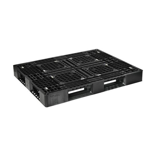 日本プラパレット NPC プラスチックパレットLAー1411RR 片面四方差し 黒 LA-1411RR 1枚 432-8326（直送品） 10,869円