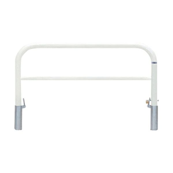 帝金 バリカー横型 スチール製 焼付塗装(白色)横浅あり脱着式カギ付 82PK3-15W 1本 624-4898（直送品）