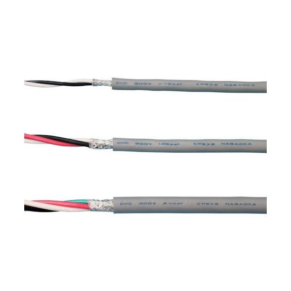 長岡特殊電線 CHC300(VCTFーSB) 4×0.75SQ 灰 CHC300 (VCTF-SB) 4X0.75SQ-100 1本（直送品）