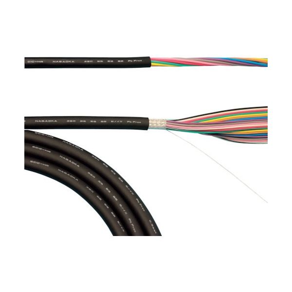 長岡特殊電線 耐熱タイプ 電子機器配線用ケーブル SCIC-HR 20X0.5-100 BLK 1本 548-2207（直送品）