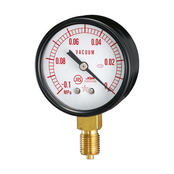 右下精器製造 右下 一般耐振用真空計(成績書・トレーサビリティ体系図付き) G211-111-V-0MPA-SET 1個 508-2890（直送品）