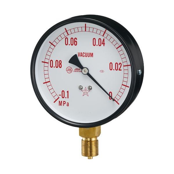 右下精器製造 右下 一般耐振用真空計(成績書・トレーサビリティ体系図付き) G311-211-V-0MPA-SET 1個 508-2933（直送品）