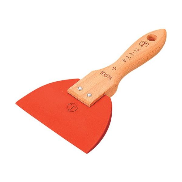 大塚刷毛製造 大塚 柄付ゴムベラ 赤 小 3003020002 1枚 664-8020（直送品）