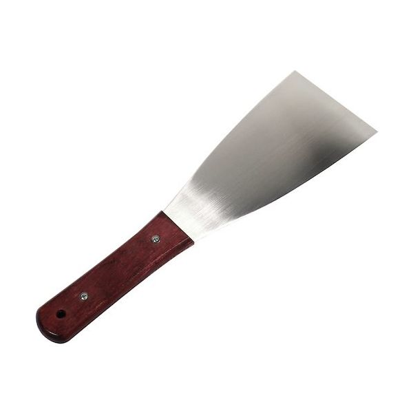 好川産業 柄付金ベラ 直型 (ステンレス) 105ミリ YK77551 1枚 626-3855（直送品）