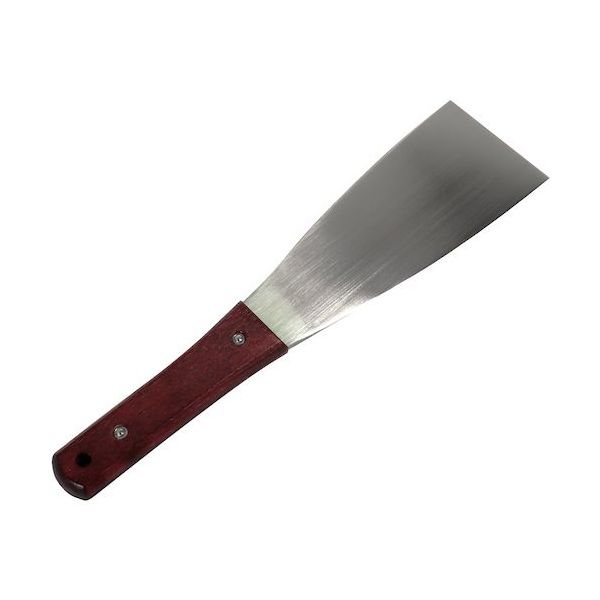 好川産業 柄付金ベラ 直型 (ステンレス) 75ミリ YK77544 1枚 626-3872（直送品）