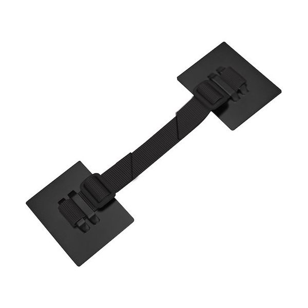 家具・キャビネット転倒防止粘着金具ティープレート(ブラック)2個入り 耐荷重約360kg(2個使用時) TPB-7090BK 1箱(2個)（直送品）