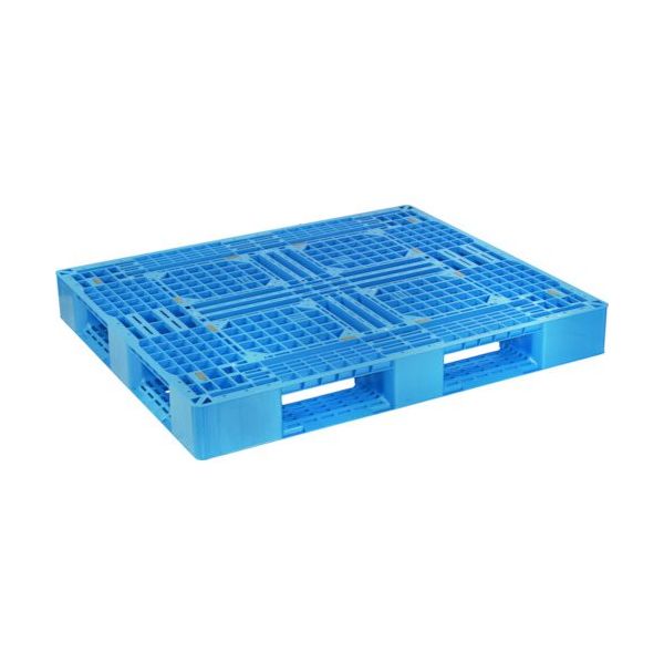 日本プラパレット NPC プラスチックパレットLA―1311 片面四方差し 青 LA-1311 1枚 452-6557（直送品）
