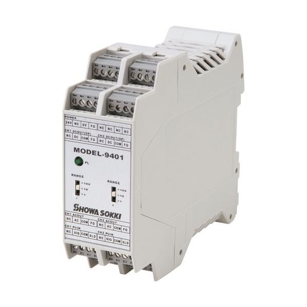 昭和測器 PLC用センサアンプ MODEL-9401-02 1式 406-2105（直送品）