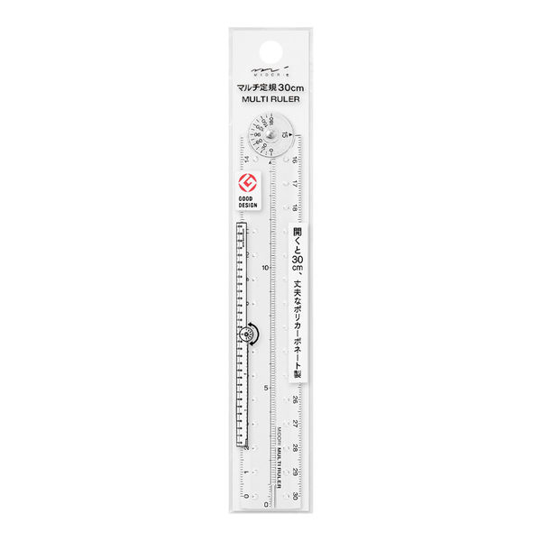 デザインフィル マルチ定規<30cm> 透明A 42301006 1セット(15個)（直送品）