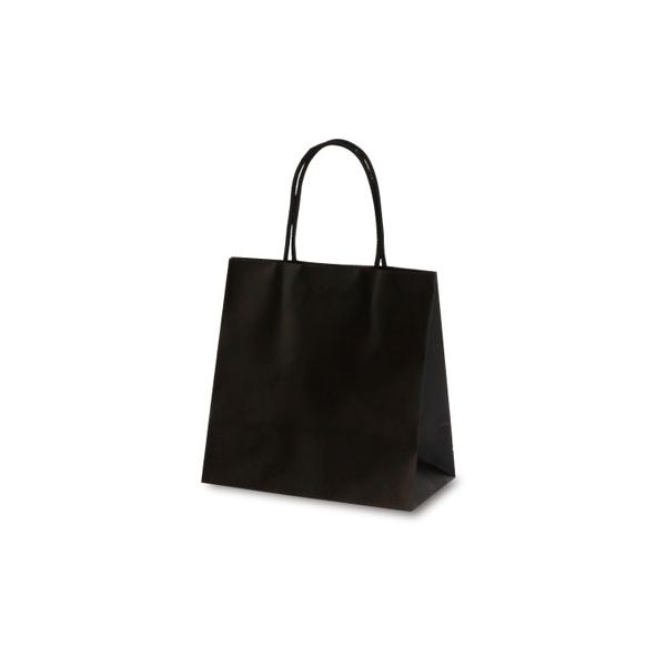 ベルベ 手提げ 紙袋 1078 マットバッグ SS ブラック 1袋(10枚)（直送品）